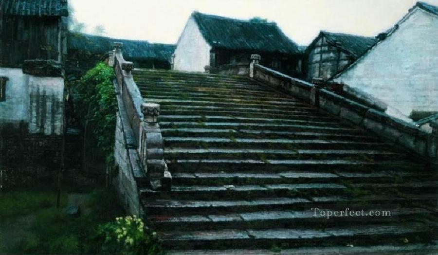 El lugar representado en el paisaje chino Shanshui de la infancia Pintura al óleo